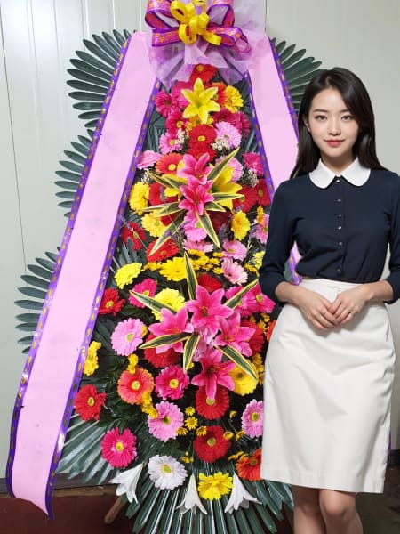 레노스블랑쉬웨딩홀 3단화환 기본형